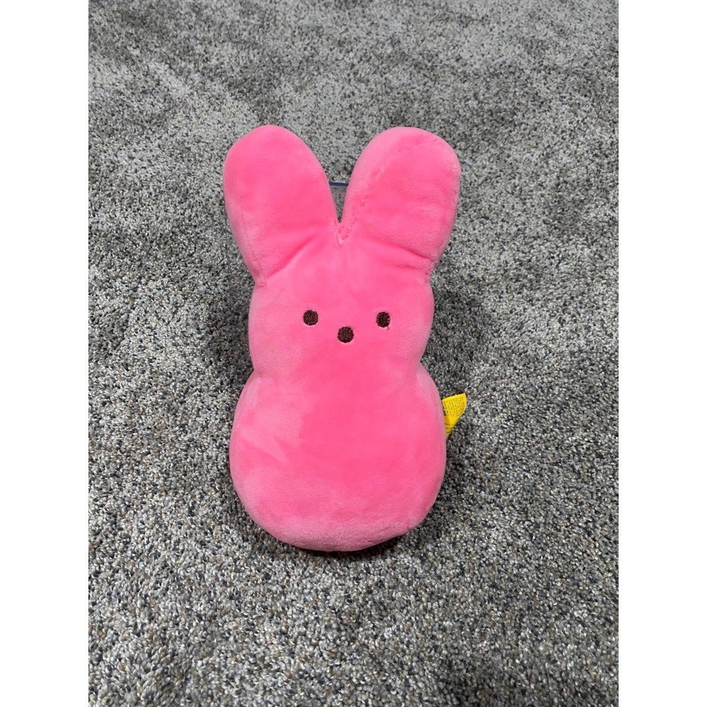 Peeps Pink Bunny Plush Stuffed Animal Toy Just Born 2014 Easter Neon 9 Inch‎